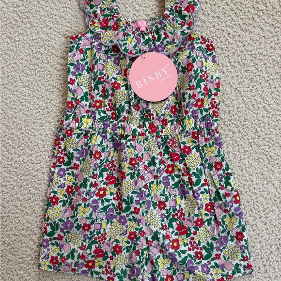 Bisby Other - Bisby Floral Girls' One-Piece Romper in Multicolor - 4T